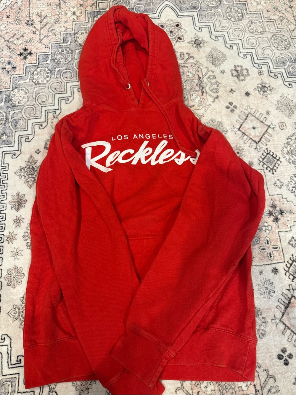Los Angeles Reckless Red Pullover Hoodie